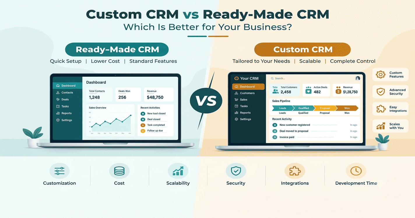 custom crm vs ready-made crm