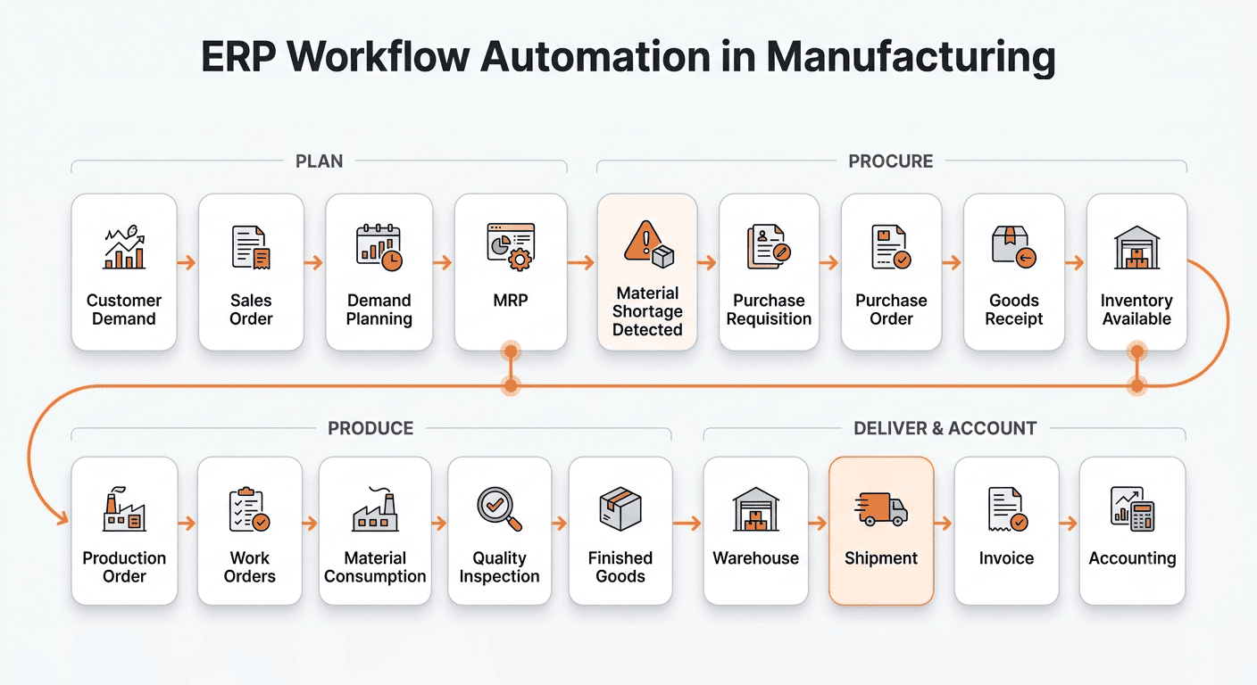 ERP Workflow Automation in Manufacturing