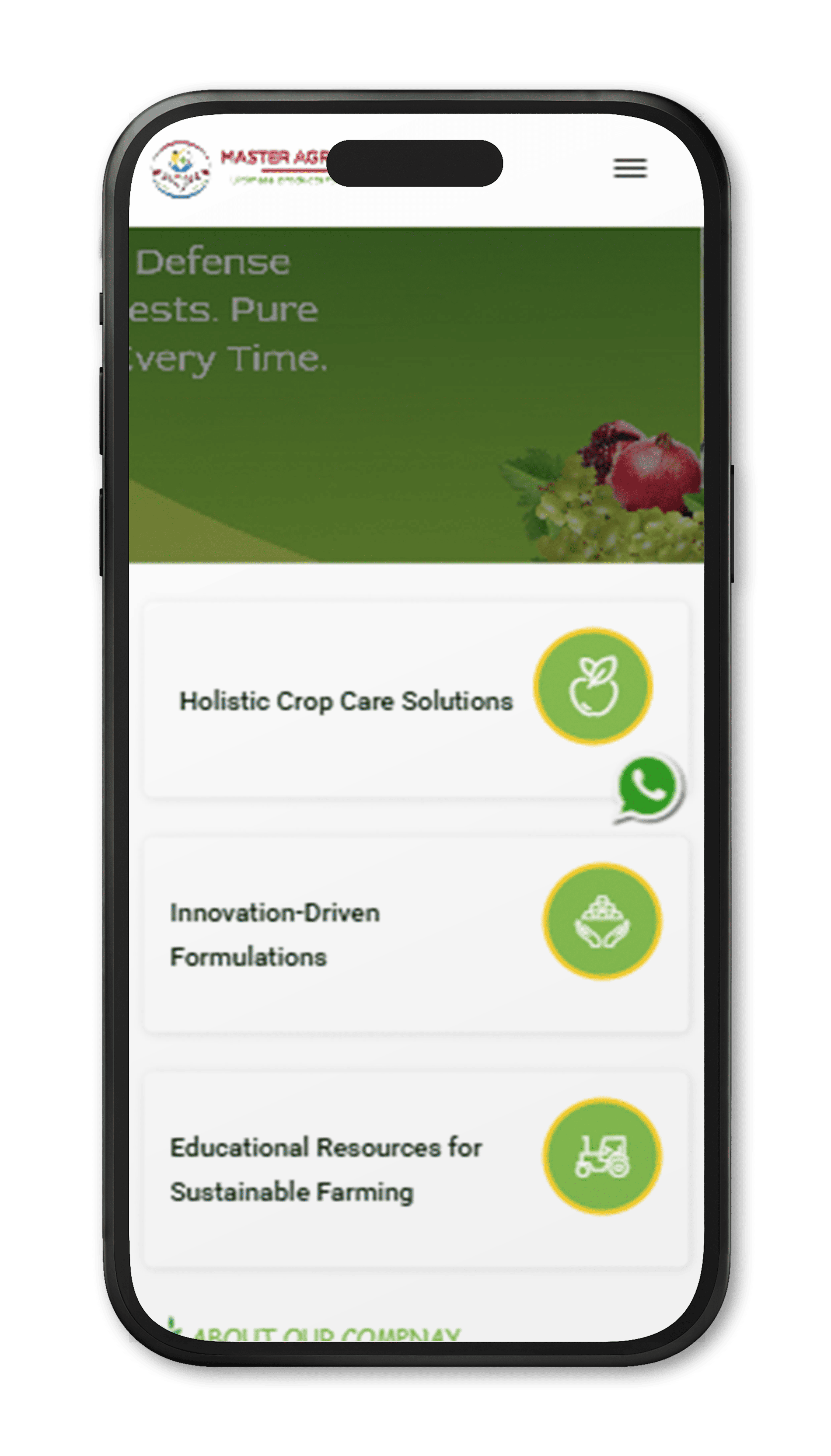 Master Agro Science- Portfolio
