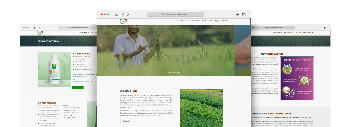 SV Agro Overseas – Portfolio